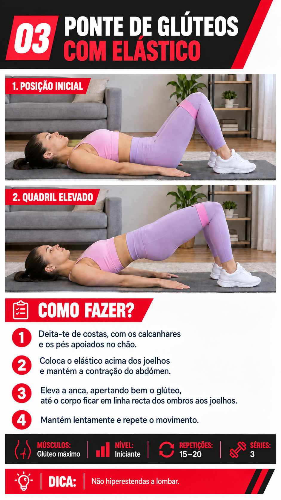 Página do guia: exercício 03 com banda elástica