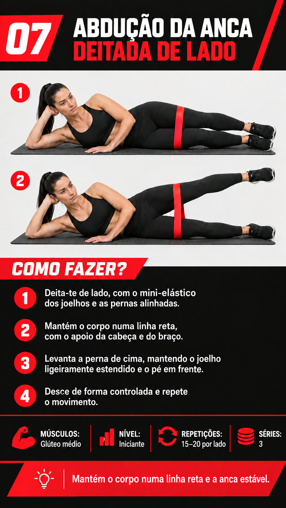 Página do guia: exercício 07 com banda elástica