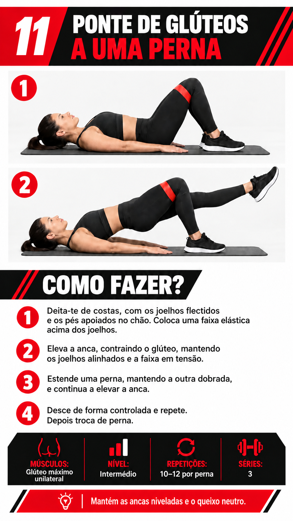 Página do guia: exercício 11 com banda elástica