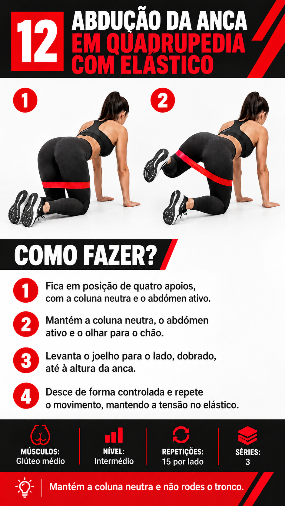 Página do guia: exercício 12 com banda elástica
