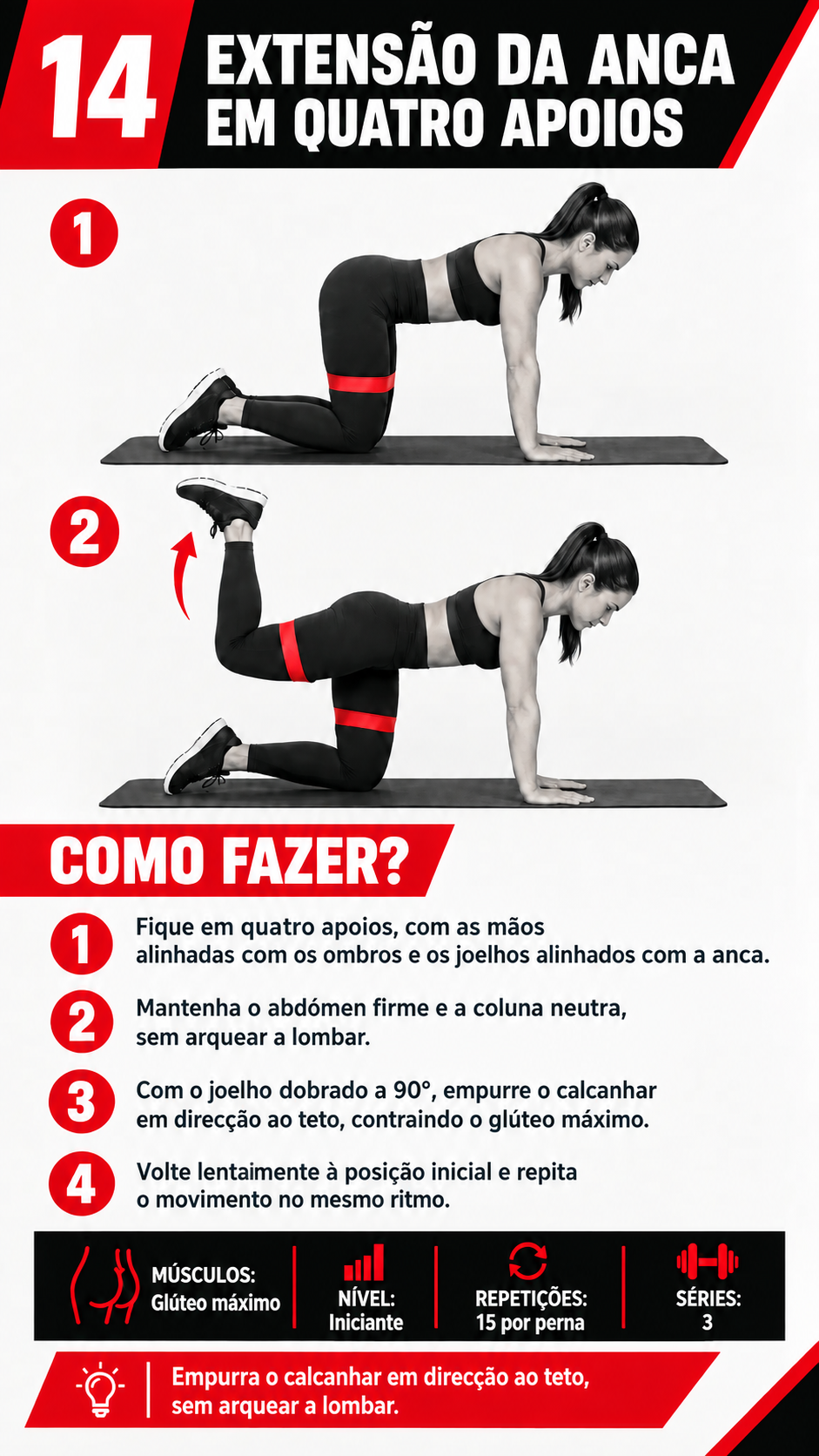 Página do guia: exercício 14 com banda elástica