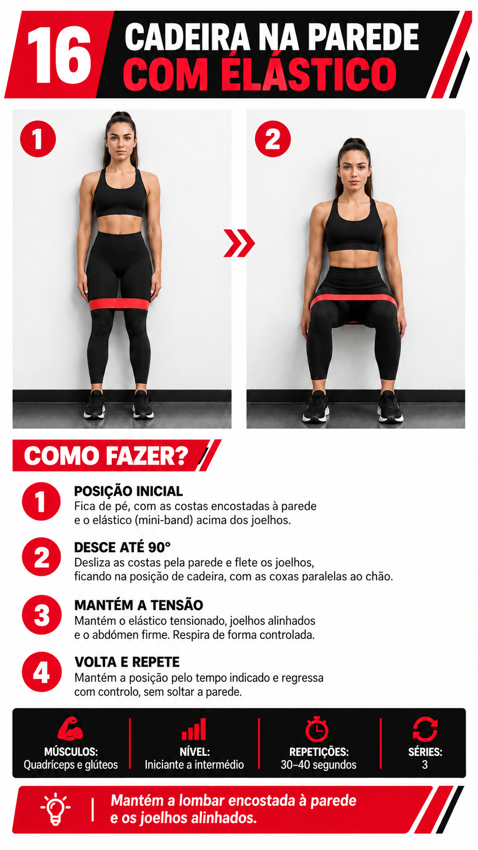 Página do guia: exercício 16 com banda elástica