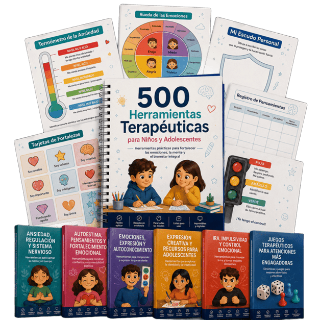 Mockup 500 Actividades Terapéuticas para Niños y Adolescentes con TDAH y Autismo
